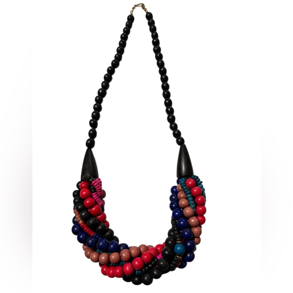 80s Multi-Strand Beaded Necklace